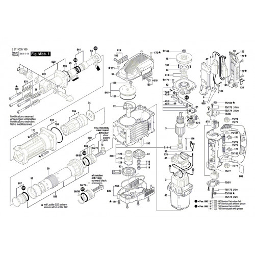 Запчасти для отбойного молотка Bosch GSH 16-30